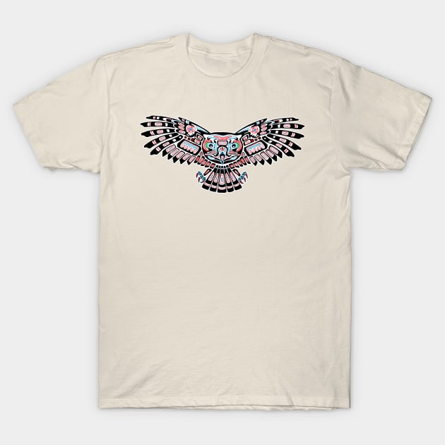 Mystic Owl in Native American Style T-Shirt by Art By Cleave